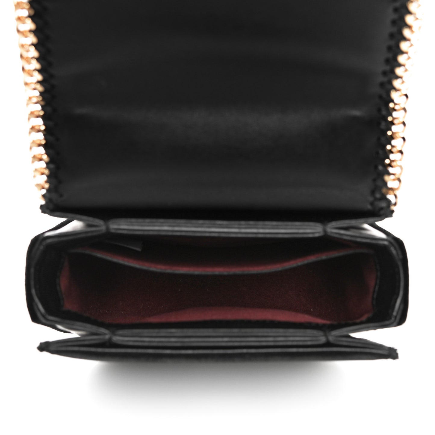 Velvet Effect Medium Falabella Box Shoulder Bag Black