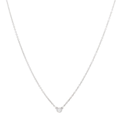 Tiffany Sterling Silver Diamond .03ct Elsa Peretti Diamonds by the Yard Pendant Necklace 1 of 5