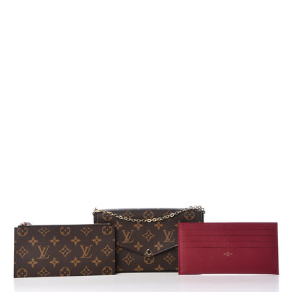 Louis Vuitton Monogram Pochette Felicie Chain Wallet Fuchsia 4 of 11