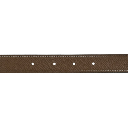 Hermes Swift Epsom 24mm H Cursives Belt 75 30 Black Etoupe 5 of 10