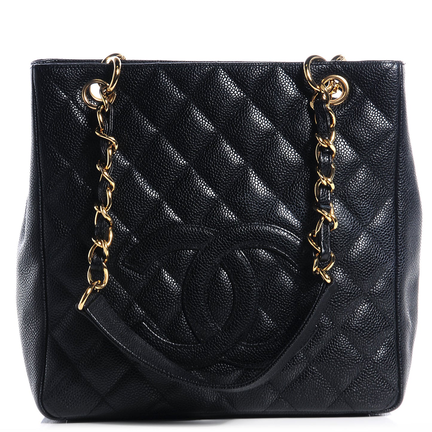 Caviar Petit Shopping Tote PST Black
