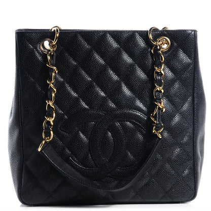 Chanel Caviar Petit Shopping Tote PST Black 1 of 7