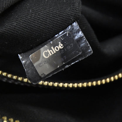 Chloe Patent Bay Tote Black 9 of 11
