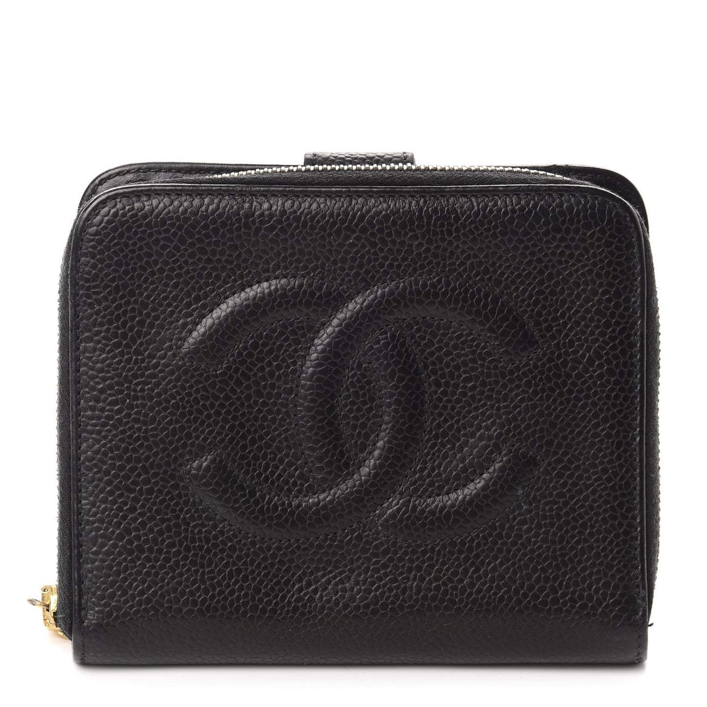 Caviar Timeless CC Compact French Wallet Black