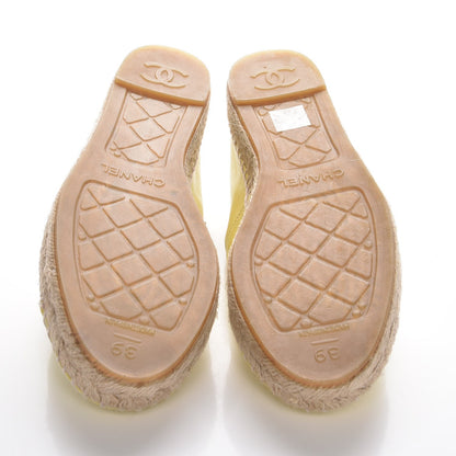 Chanel Lambskin CC Espadrilles 39 Yellow 5 of 11