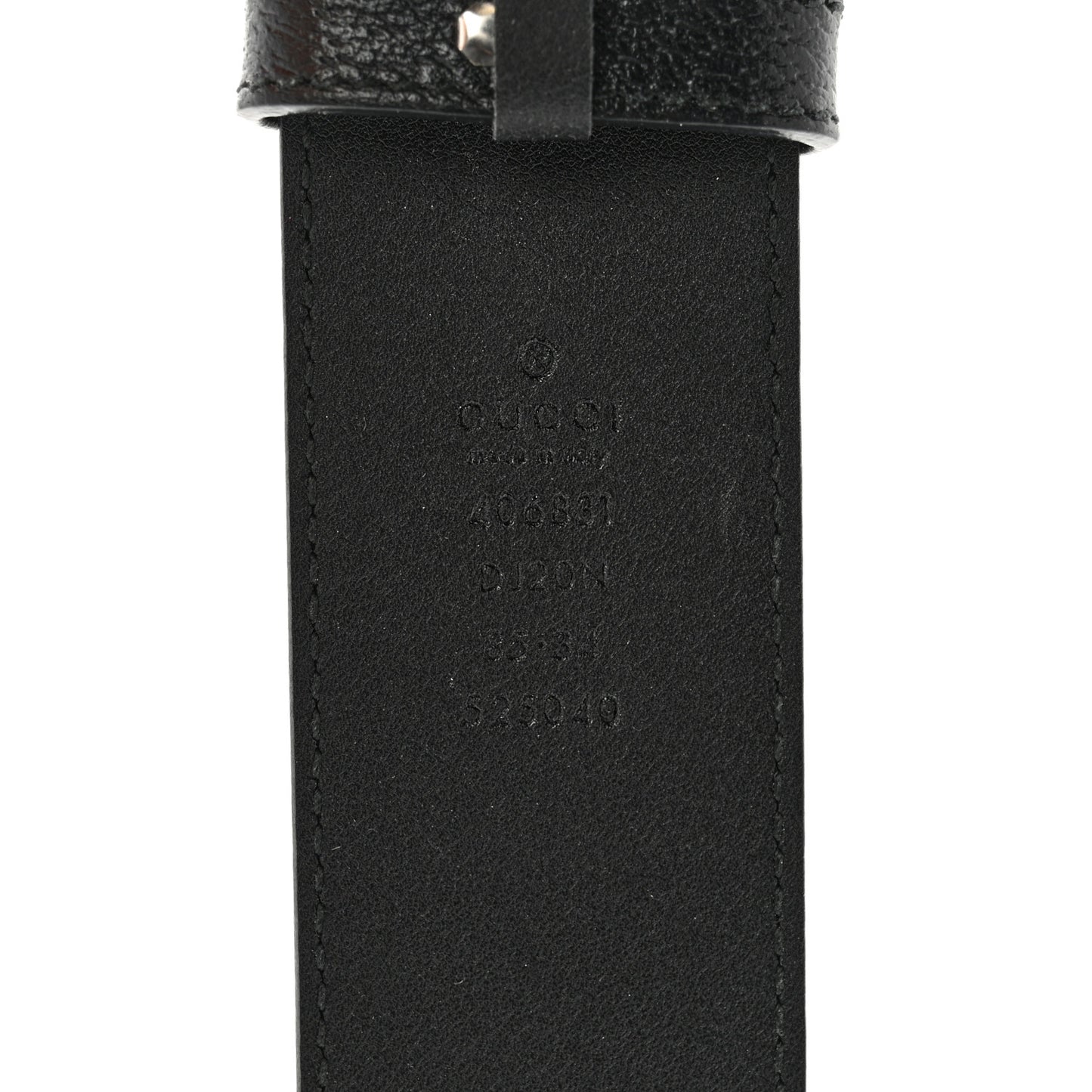 Textured Dollar Calfskin Nickel Double G 40mm Belt 85 34 Black