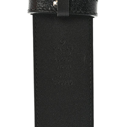 Gucci Textured Dollar Calfskin Nickel Double G 40mm Belt 85 34 Black 4 of 7