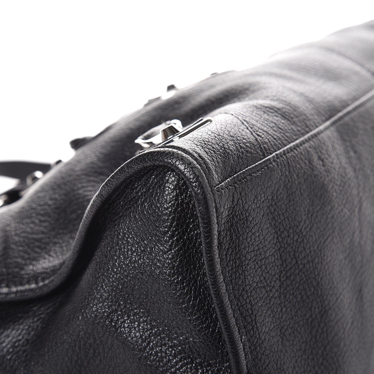 Balenciaga Chevre Silver Metallic Edge Hardware Part Time Black 10 of 13