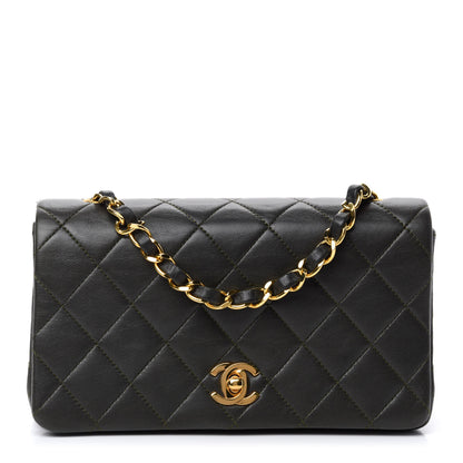 Chanel Lambskin Quilted Mini Flap Dark Green 1 of 12