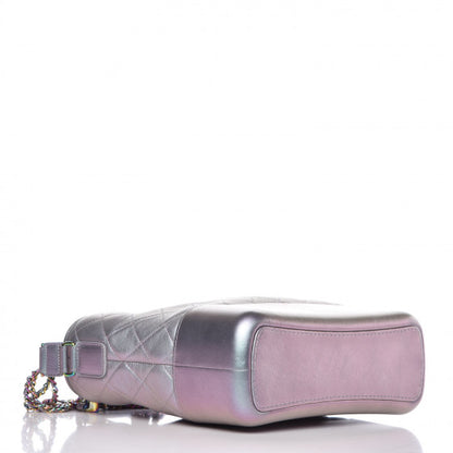 Chanel Iridescent Lambskin Calfskin Quilted Medium Gabrielle Hobo Light Purple 4 of 11