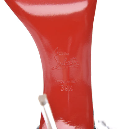 Christian Louboutin Specchio Calfskin Planetava 100 Spike Sandals 39.5 Silver 7 of 8
