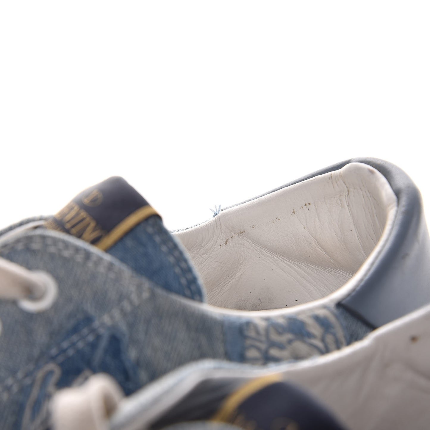 Denim Butterfly Embroidered Sneakers 41 Light Denim
