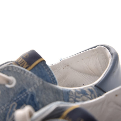 Valentino Garavani Denim Butterfly Embroidered Sneakers 41 Light Denim 15 of 17