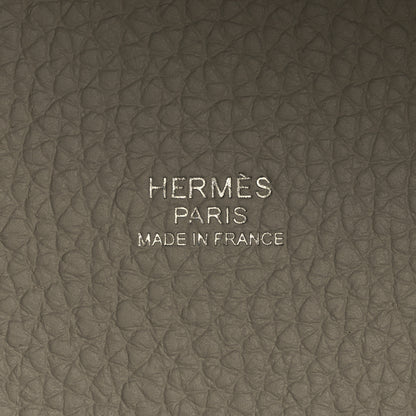 Hermes Taurillon Clemence Picotin Lock 18 PM Beton 6 of 10