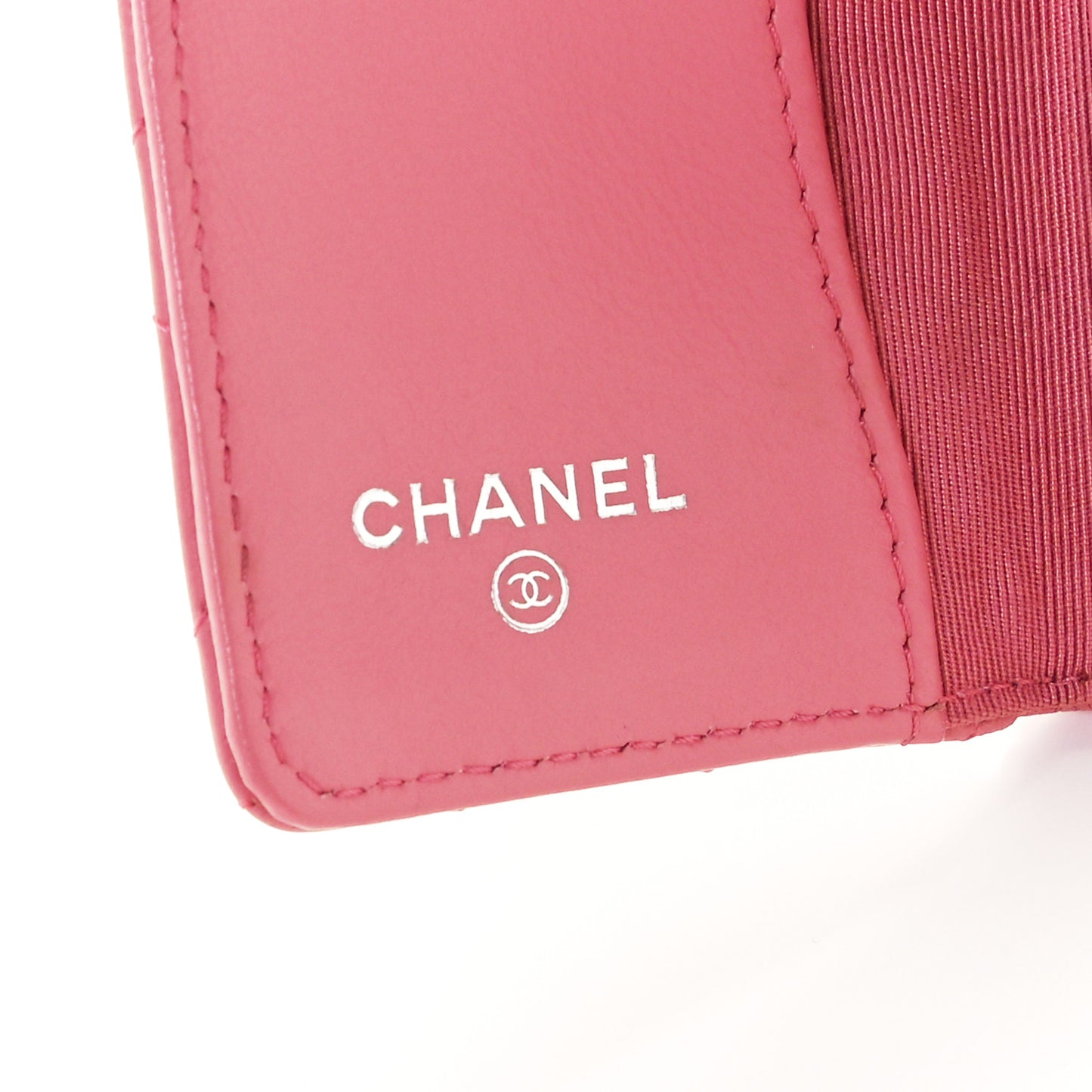Lambskin Quilted 6 Key Holder Pink