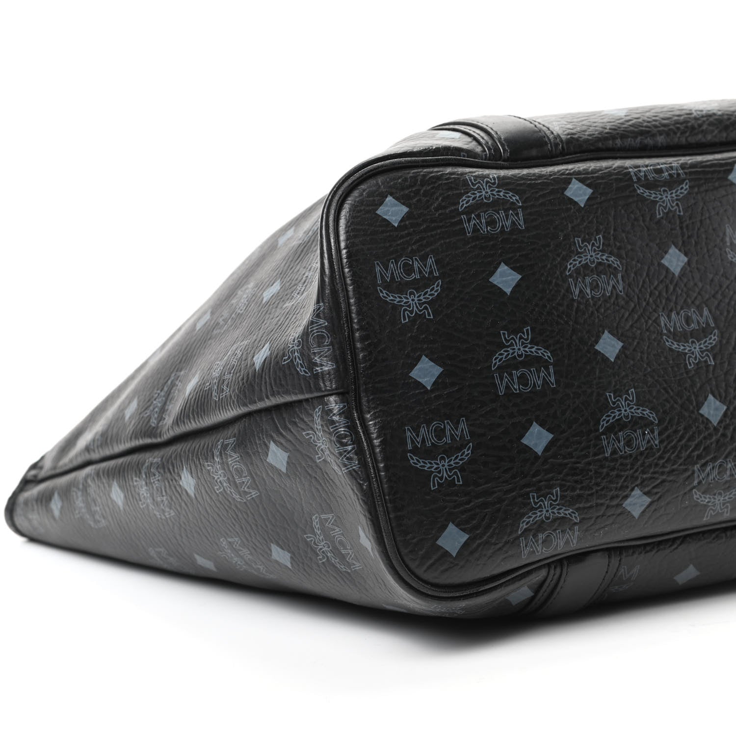 MCM Visetos Shopping Tote Black 7 of 9