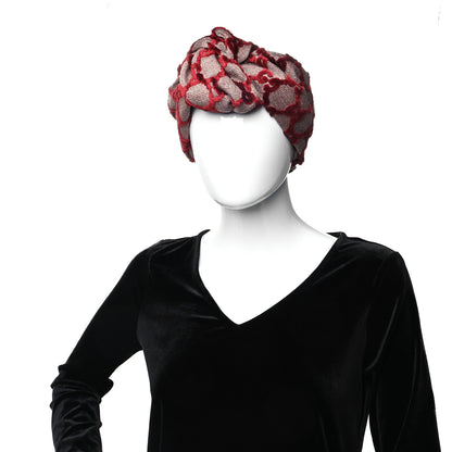 Gucci Velvet GG Monogram Headband S 56 Burgundy 2 of 5