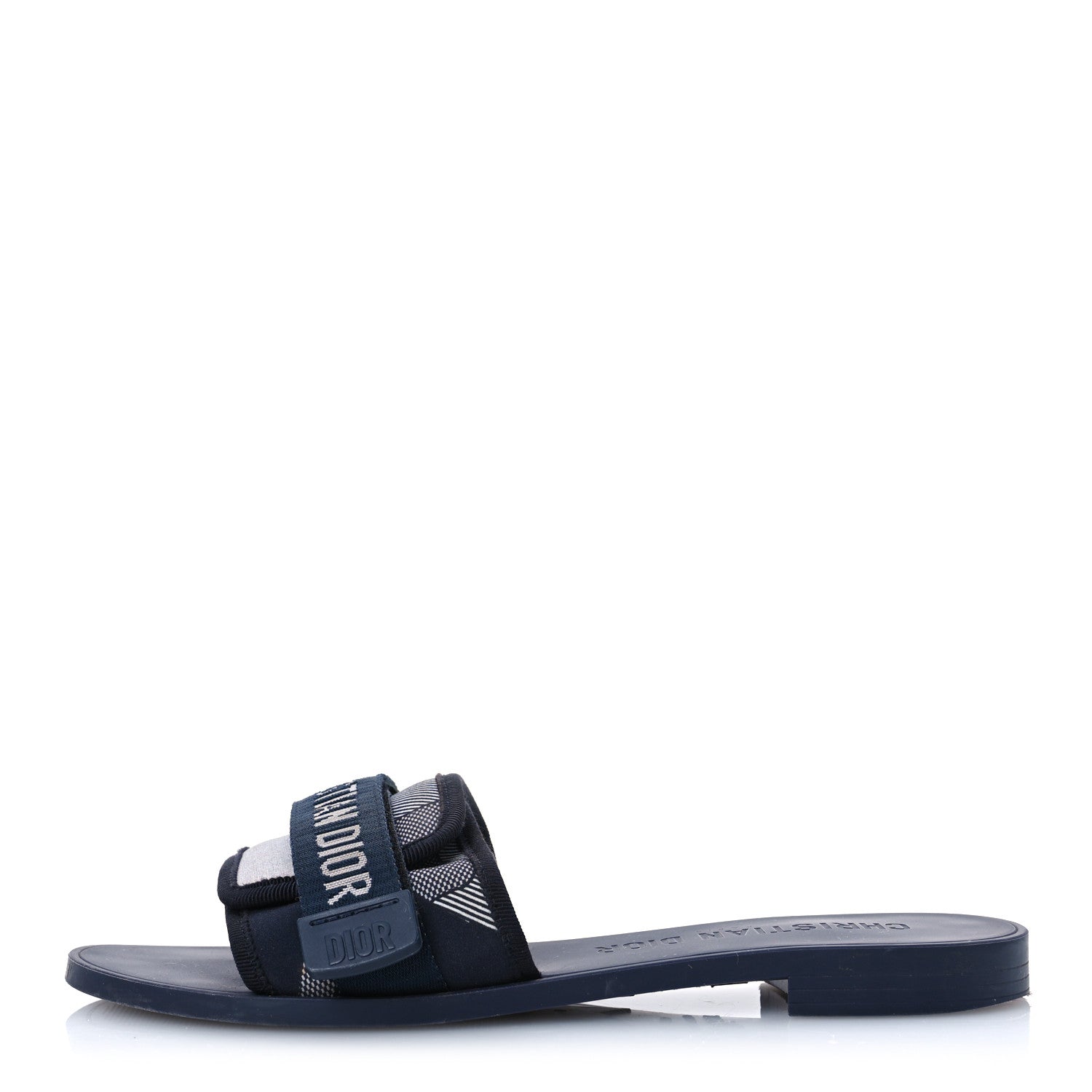 Christian Dior Technical Stretch Fabric Camouflage Dio(r)evolution Slide Sandals 39 Deep Blue 1 of 16