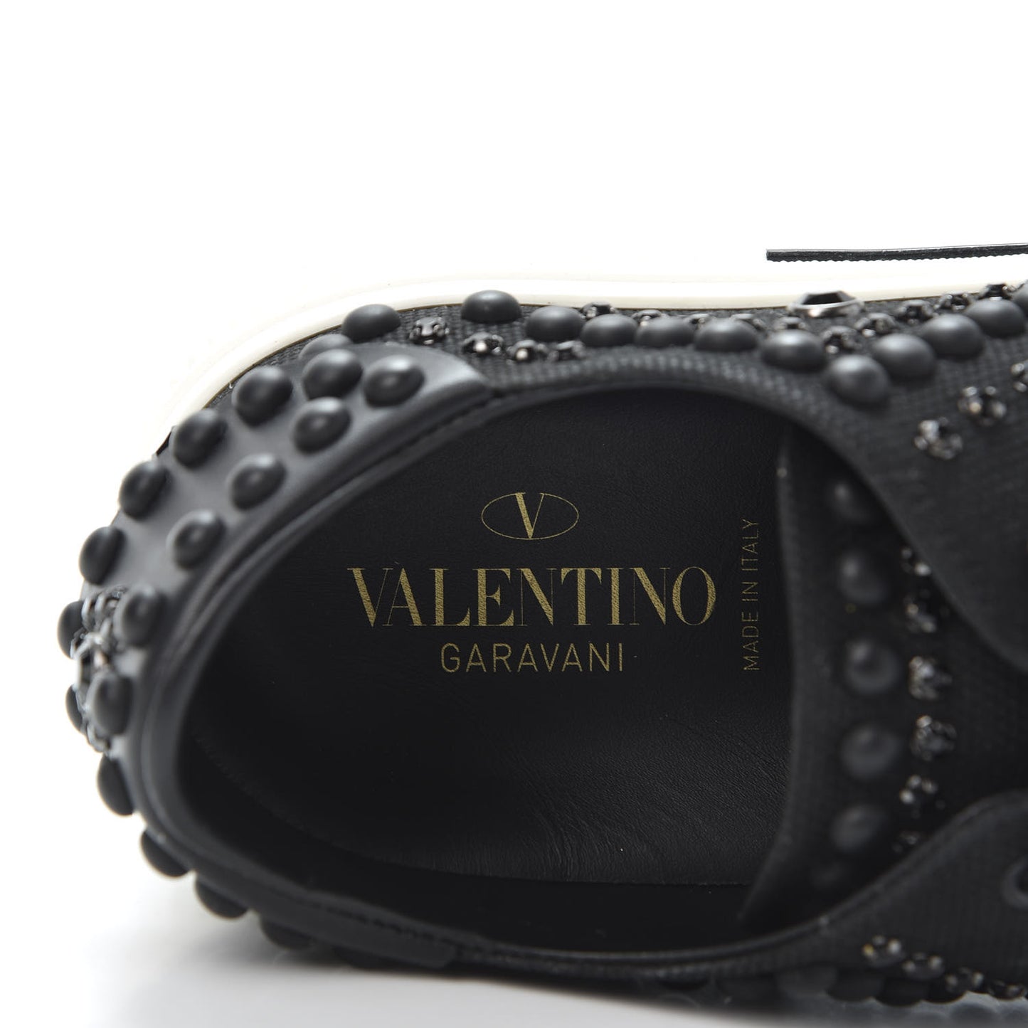 Canvas Embellished Mens Low Top Sneakers 42 Black