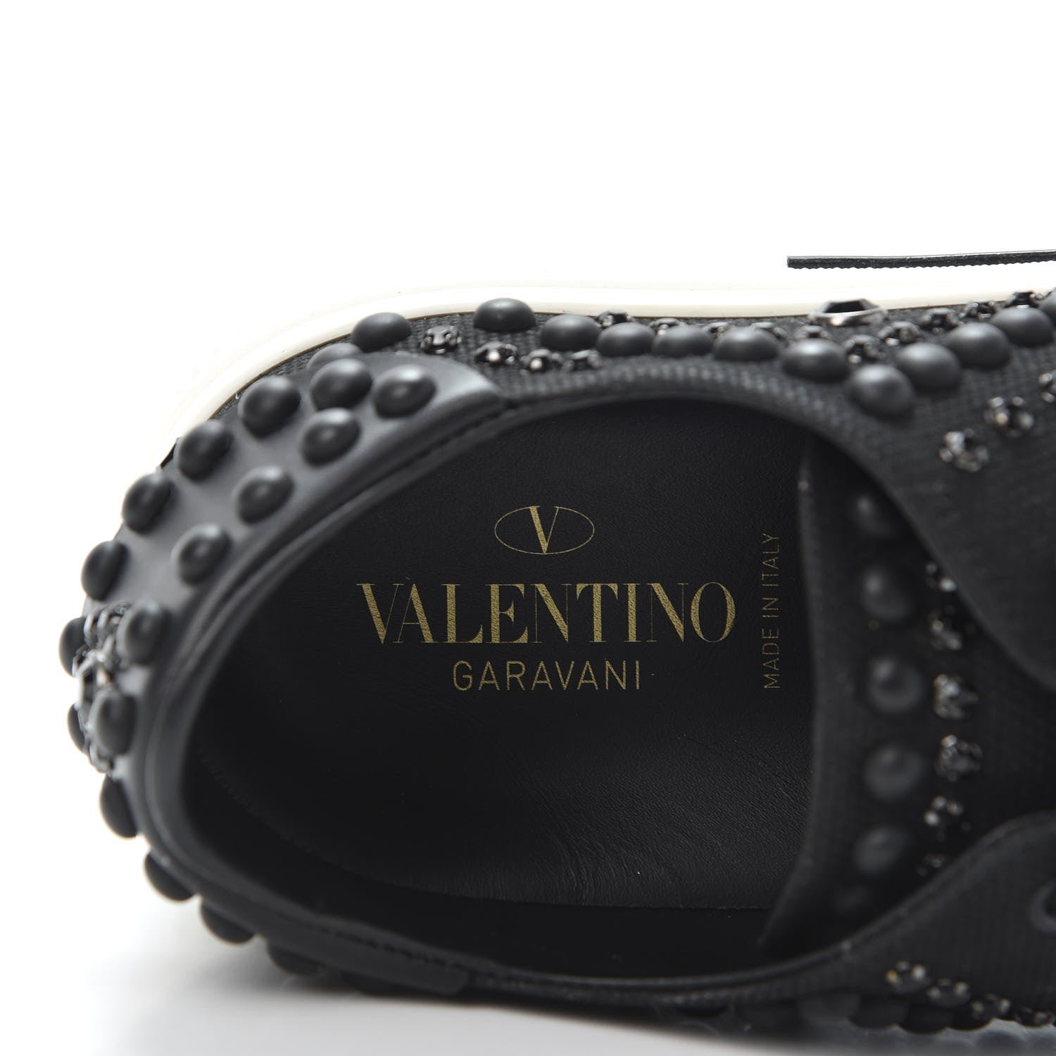 Valentino Garavani Canvas Embellished Mens Low Top Sneakers 42 Black 8 of 11