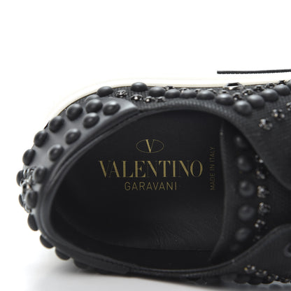 Valentino Garavani Canvas Embellished Mens Low Top Sneakers 42 Black 8 of 11