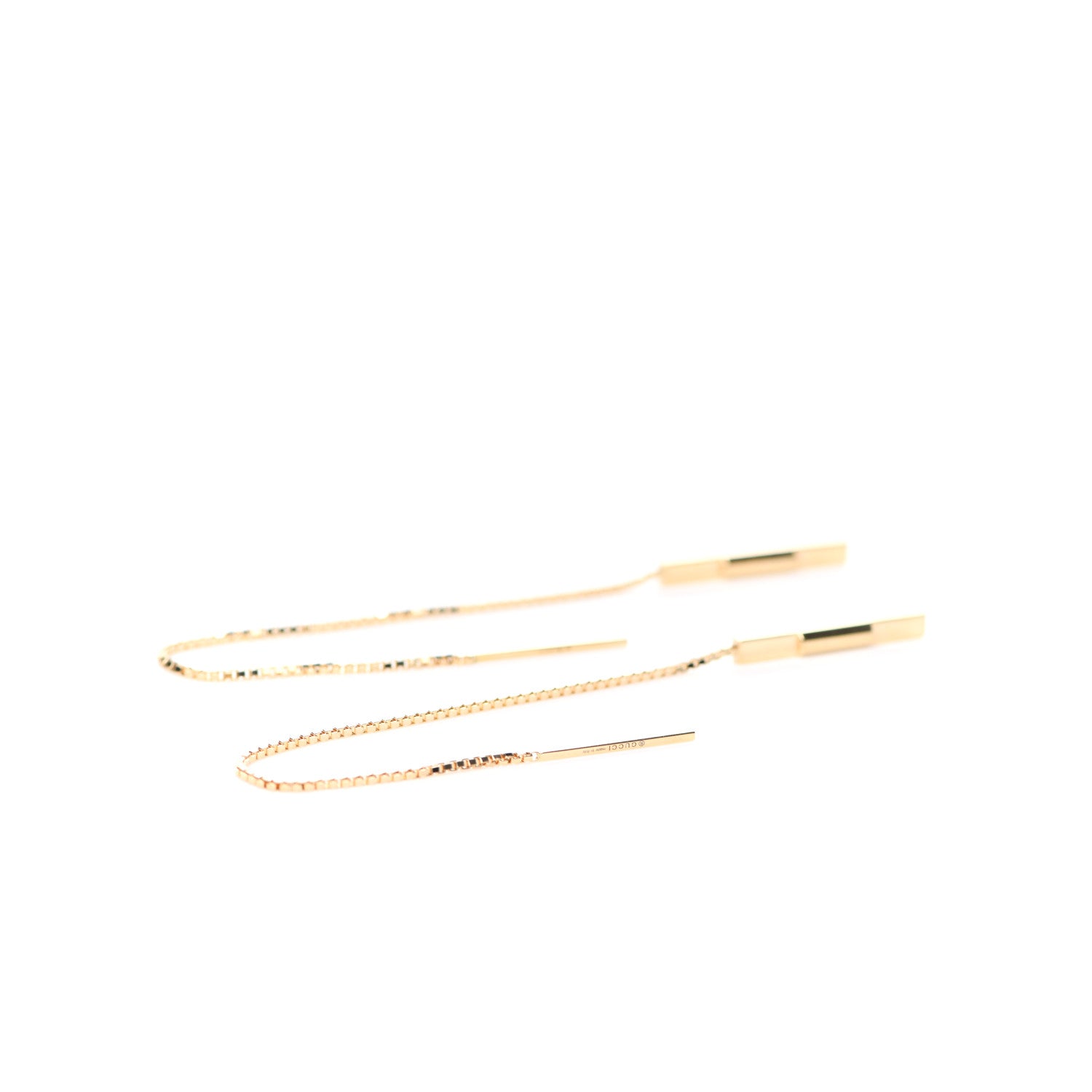 Gucci 18K Yellow Gold Link to Love Chain Earrings 3 of 6