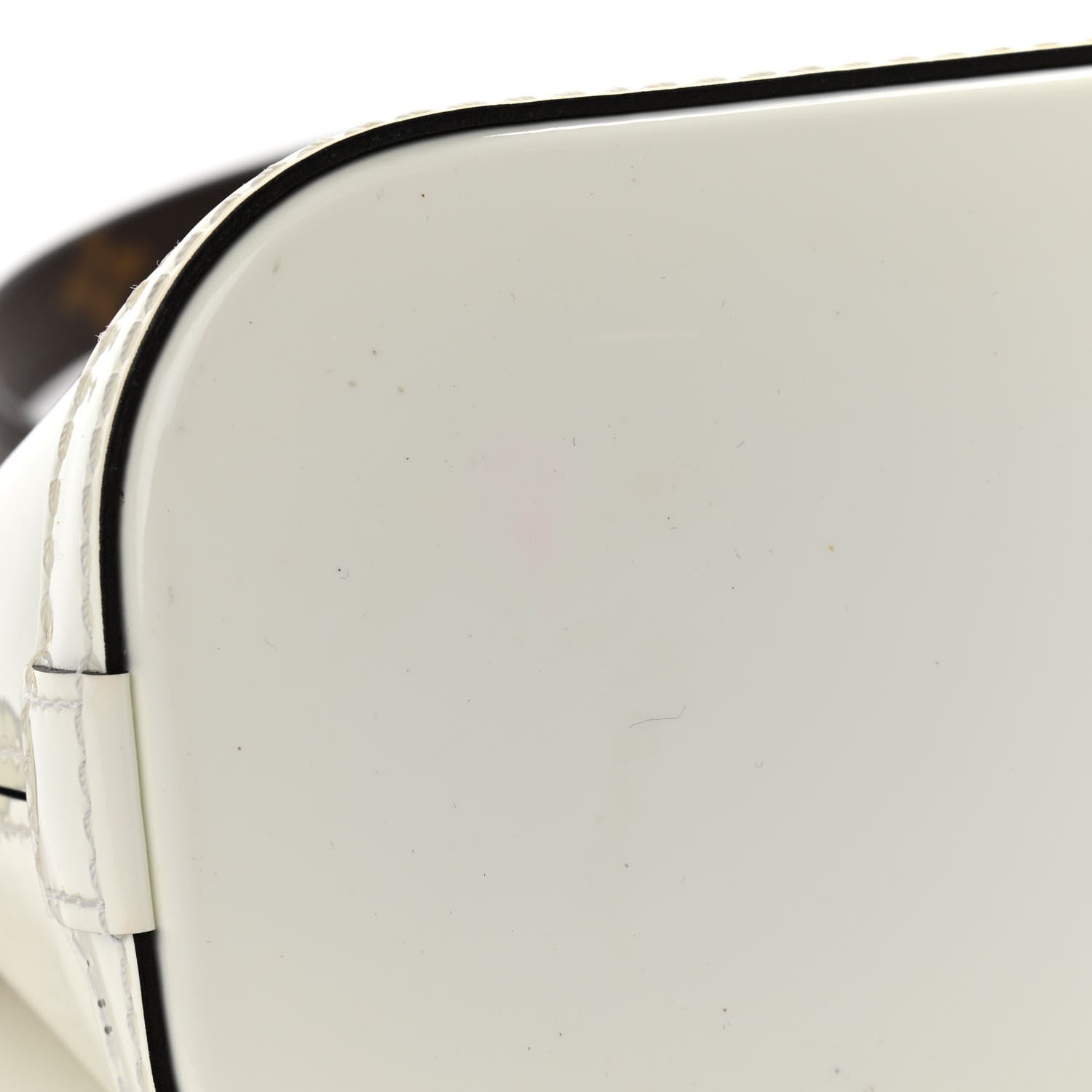 Louis Vuitton Patent Monogram Alma Mini Snow 10 of 11