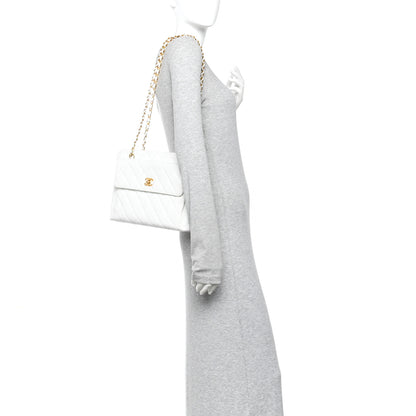 Chanel Caviar CC Shoulder Bag White 2 of 11