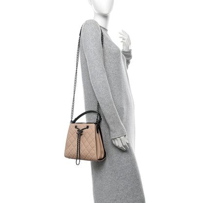 Chanel Caviar Quilted Small CC Bucket Bag Beige 2 of 10
