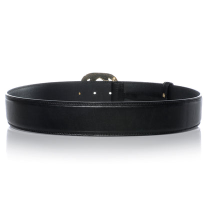Gucci Leather Bamboo GG Buckle Belt 80 32 Black 3 of 7