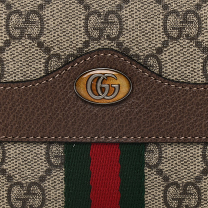 Gucci GG Supreme Monogram Web Ophidia Belted iPhone Case 95 38 Dark Brown 10 of 11