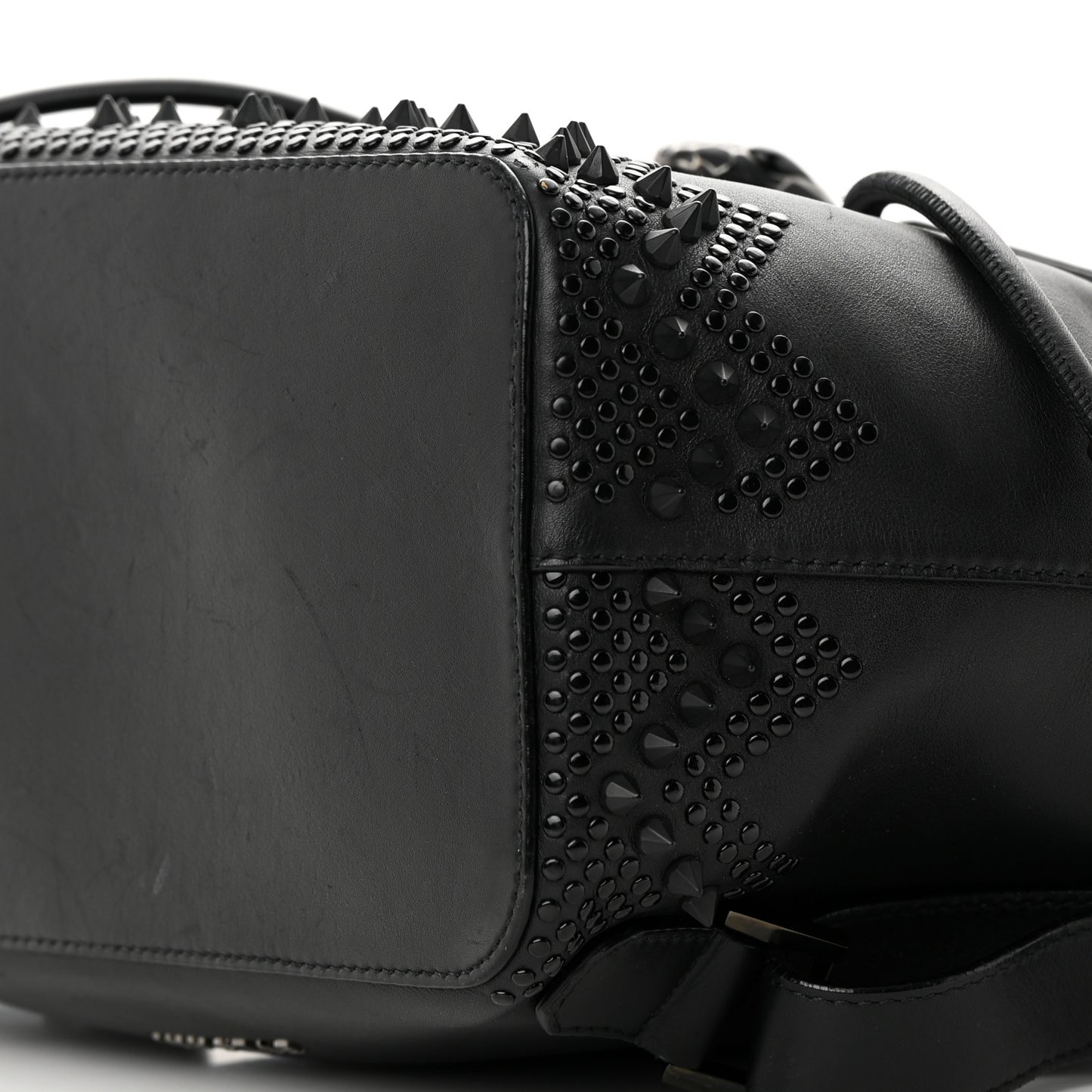X NICHOLAS KIRKWOOD Calfskin Studded Serpenti Forever Backpack Black