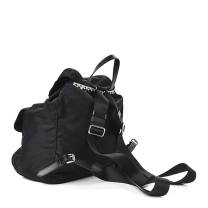 Prada Nylon New Vela Studded Backpack Black Fuoco 3 of 9