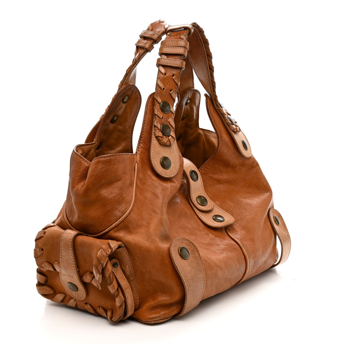 Calfskin Silverado Shoulder Bag Tan