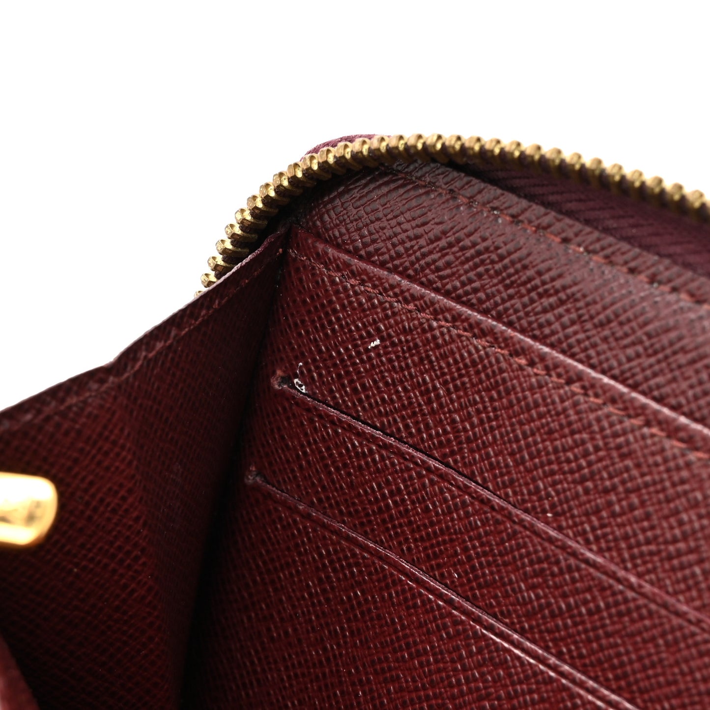 Damier Paillettes Zippy Wallet Red