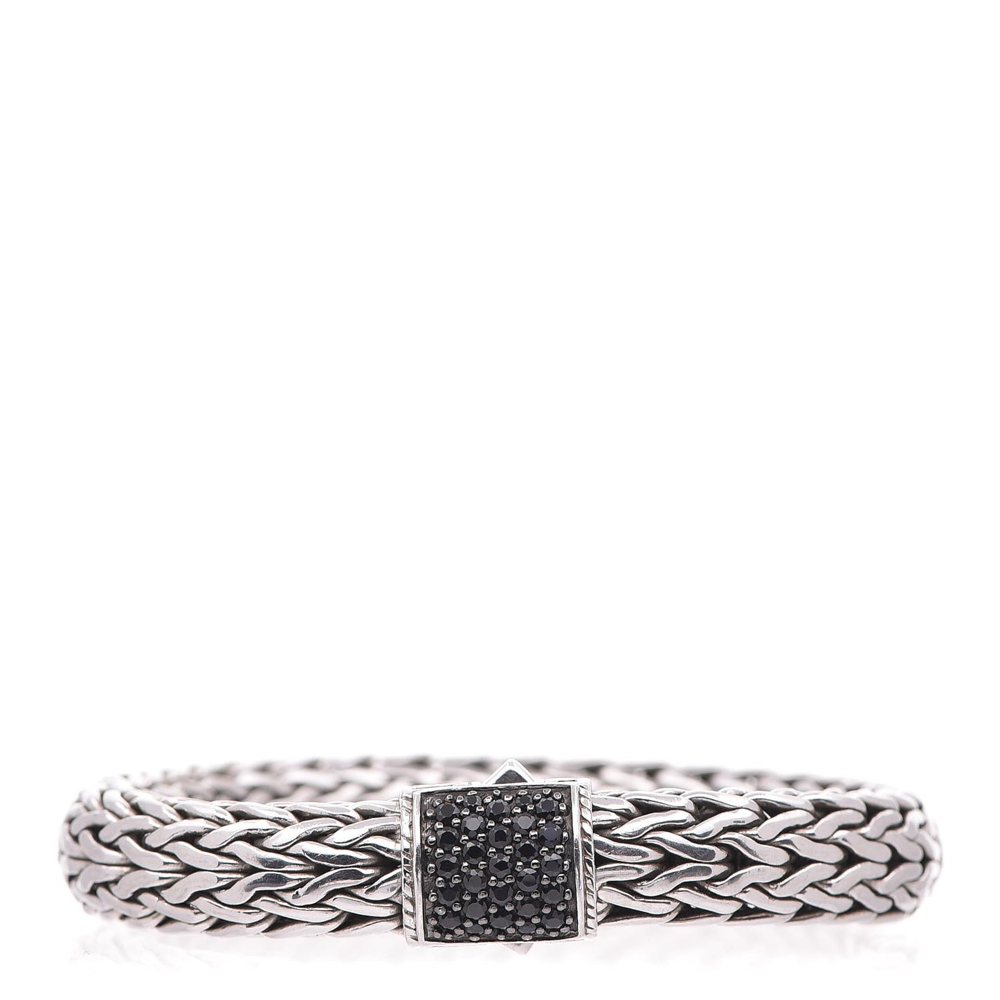Sterling Silver Black Sapphire Classic Chain Bracelet Large