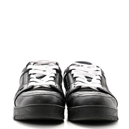 Louis Vuitton Calfskin Monogram Mens LV Trainer Sneakers 9 Black 2 of 9
