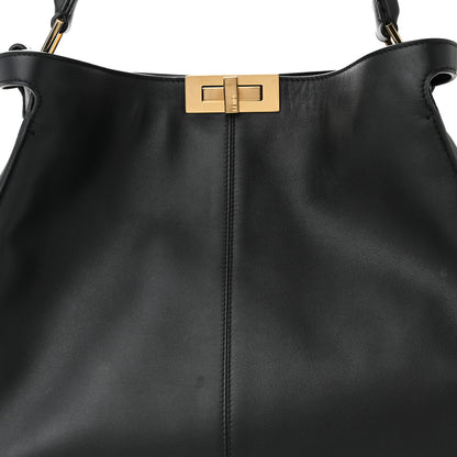 Fendi Vitello Seta Shearling FF 1974 Large Peekaboo X-Lite Black 7 of 13