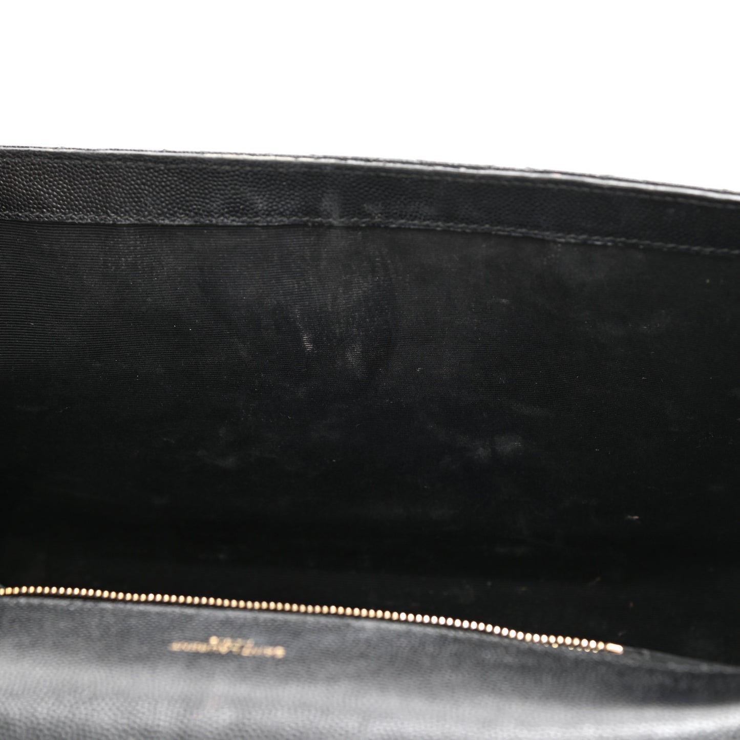 Grain De Poudre Textured Mixed Matelasse Large Triquilt Monogram Satchel Black