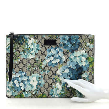 Gucci GG Supreme Monogram Blooms Messenger Blue 2 of 6