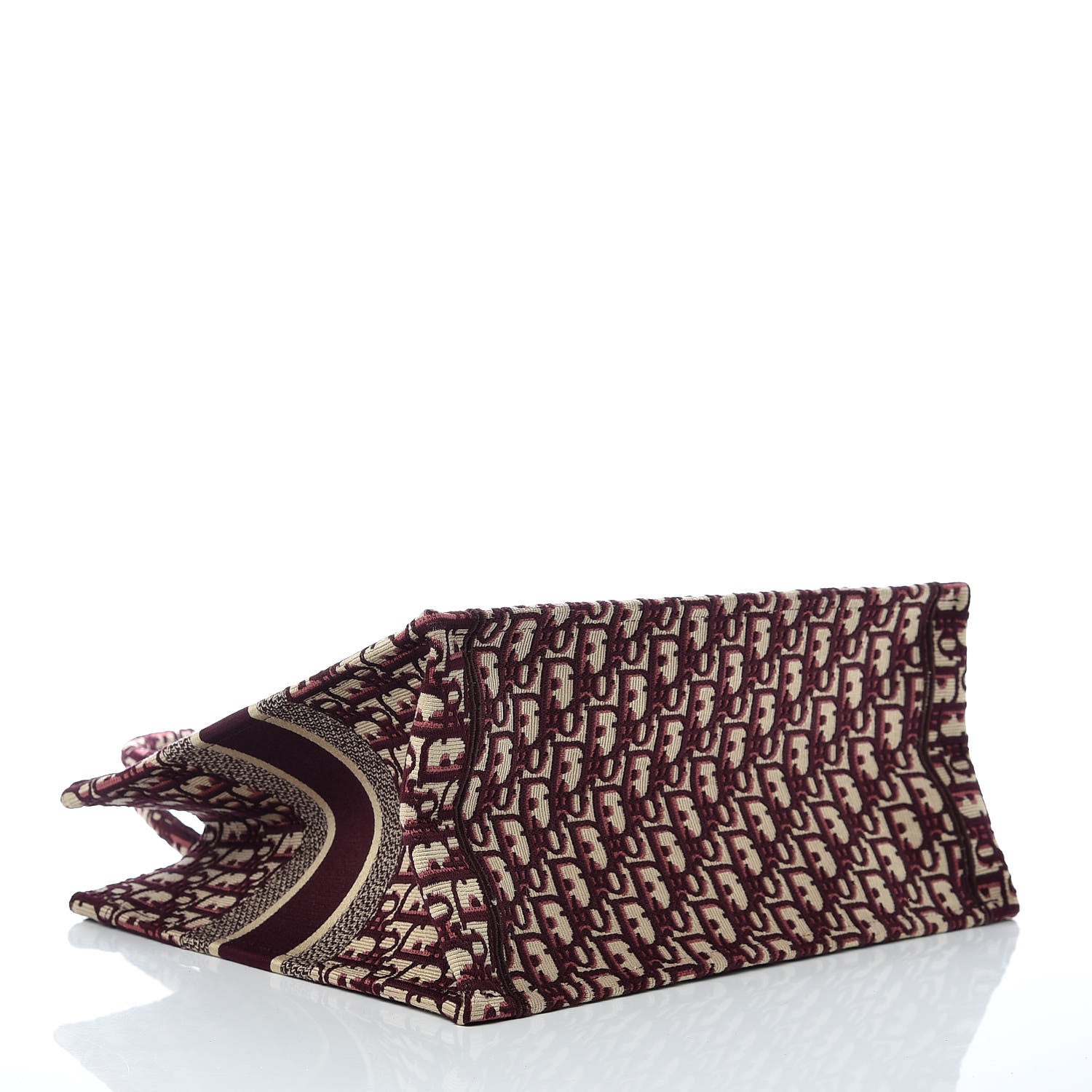 Christian Dior Oblique Medium Book Tote Burgundy Multicolor 4 of 9