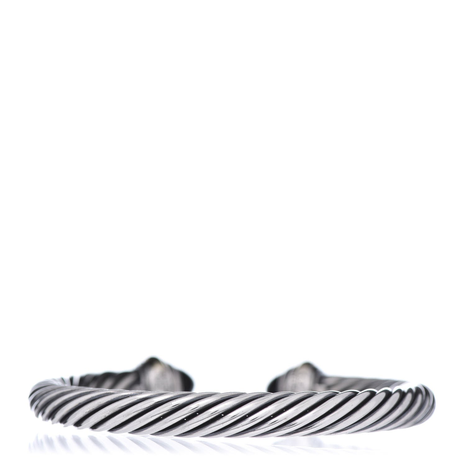 David Yurman Sterling Silver 14K Yellow Gold Black Onyx 7mm Cable Classics Bracelet 3 of 5