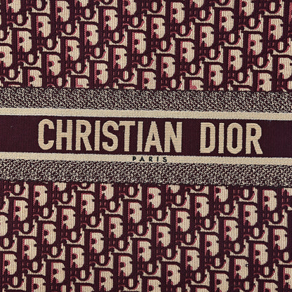Christian Dior Oblique Large Book Tote Burgundy Multicolor 10 of 10