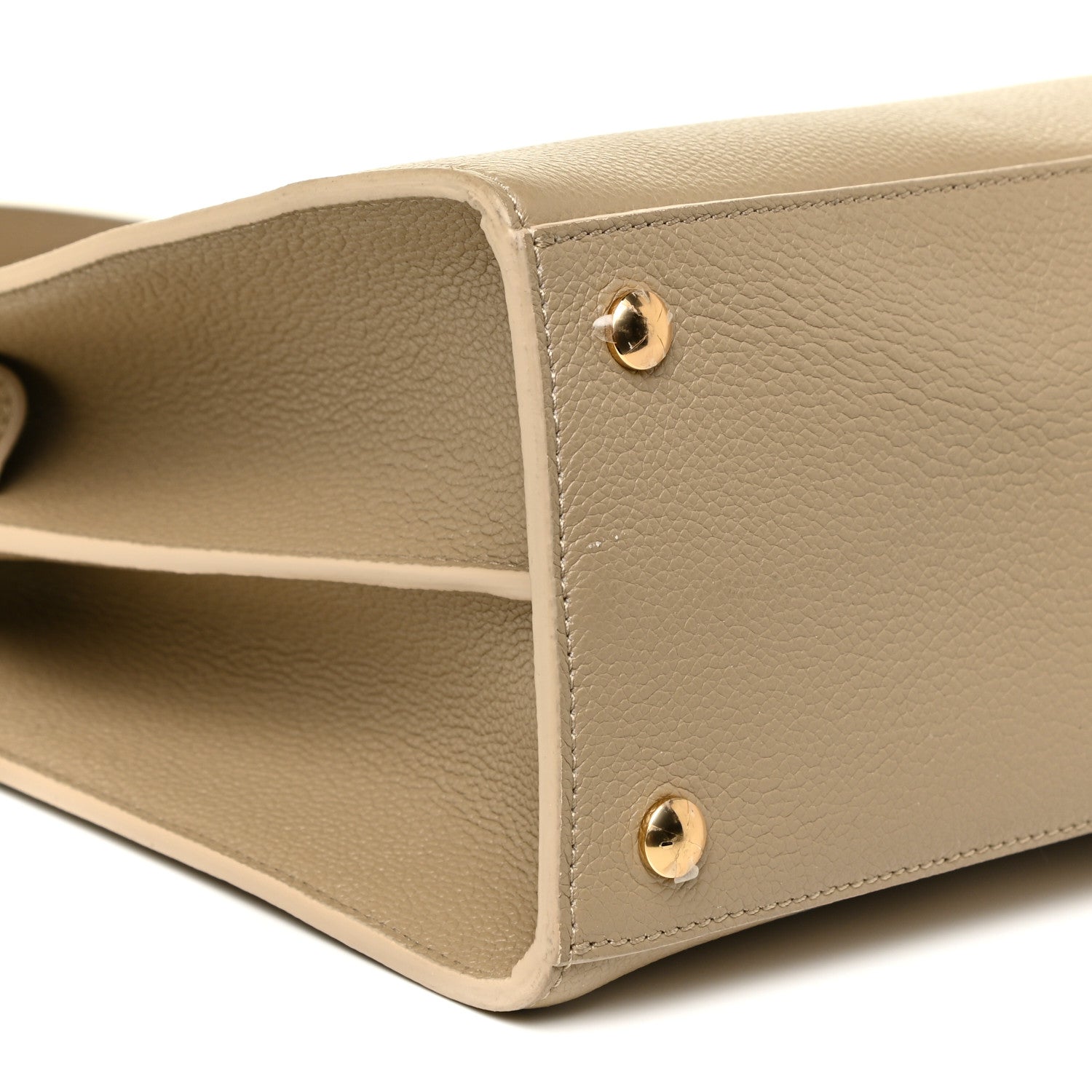 Burberry Grainy Calfskin Title Bag Light Beige 9 of 16