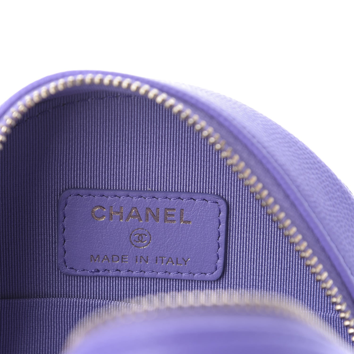Chanel Caviar Quilted Round Clutch With Chain Purple 8 of 10