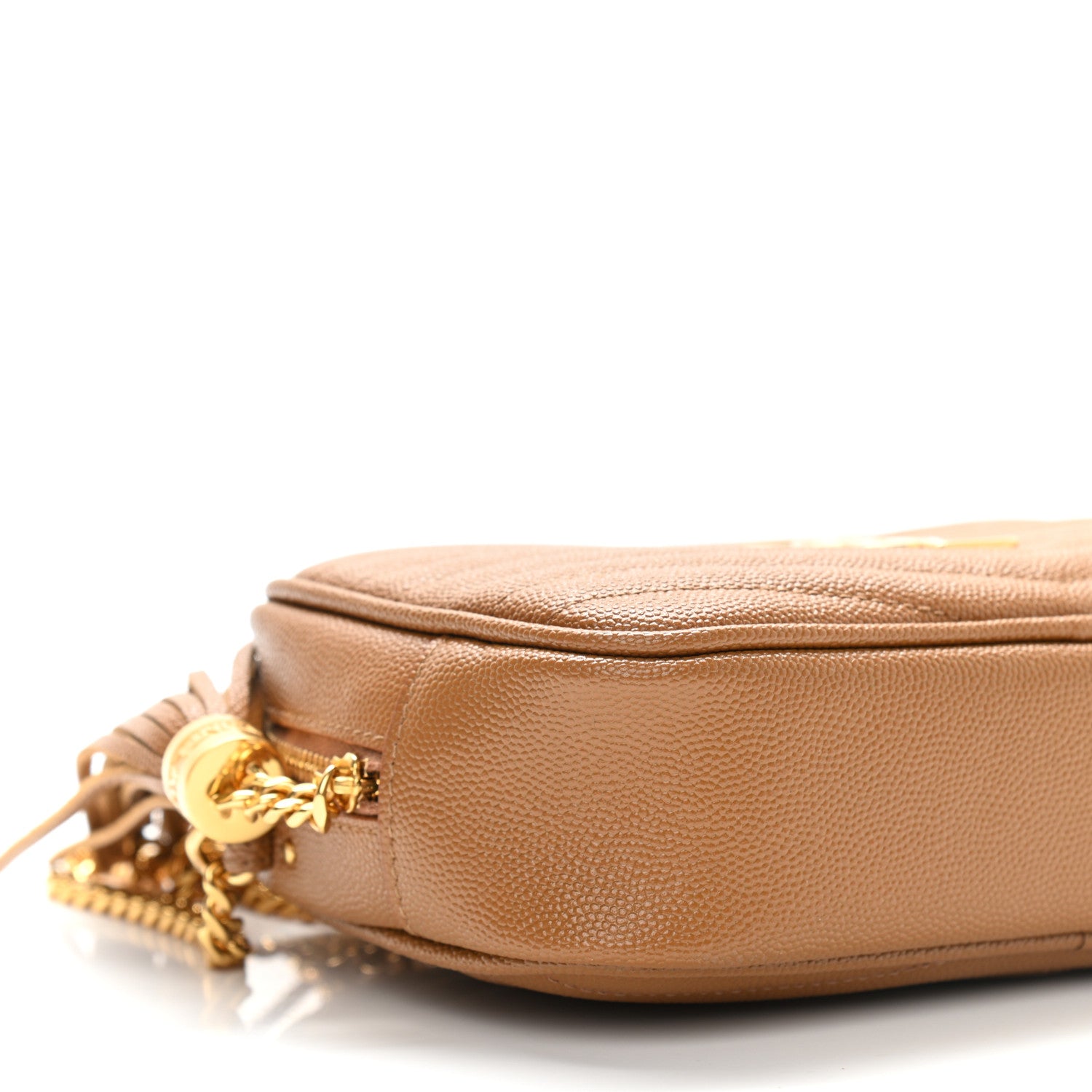 Saint Laurent Grain De Poudre Matelasse Monogram Mini Lou Camera Bag Dark Natural 8 of 9
