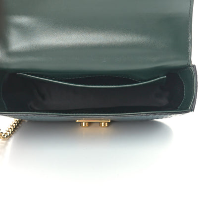 Miu Miu Crocodile Print Calfskin Top Handle Bag Emerald 4 of 9