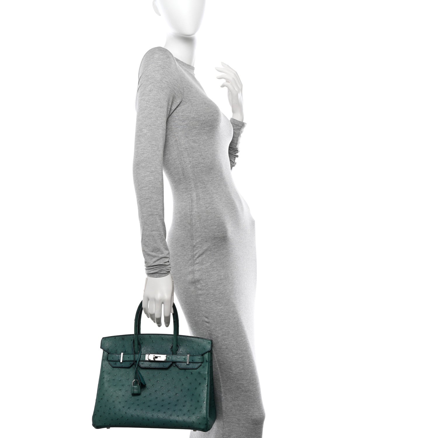 Hermes Ostrich Birkin 30 Cobalt 2 of 11