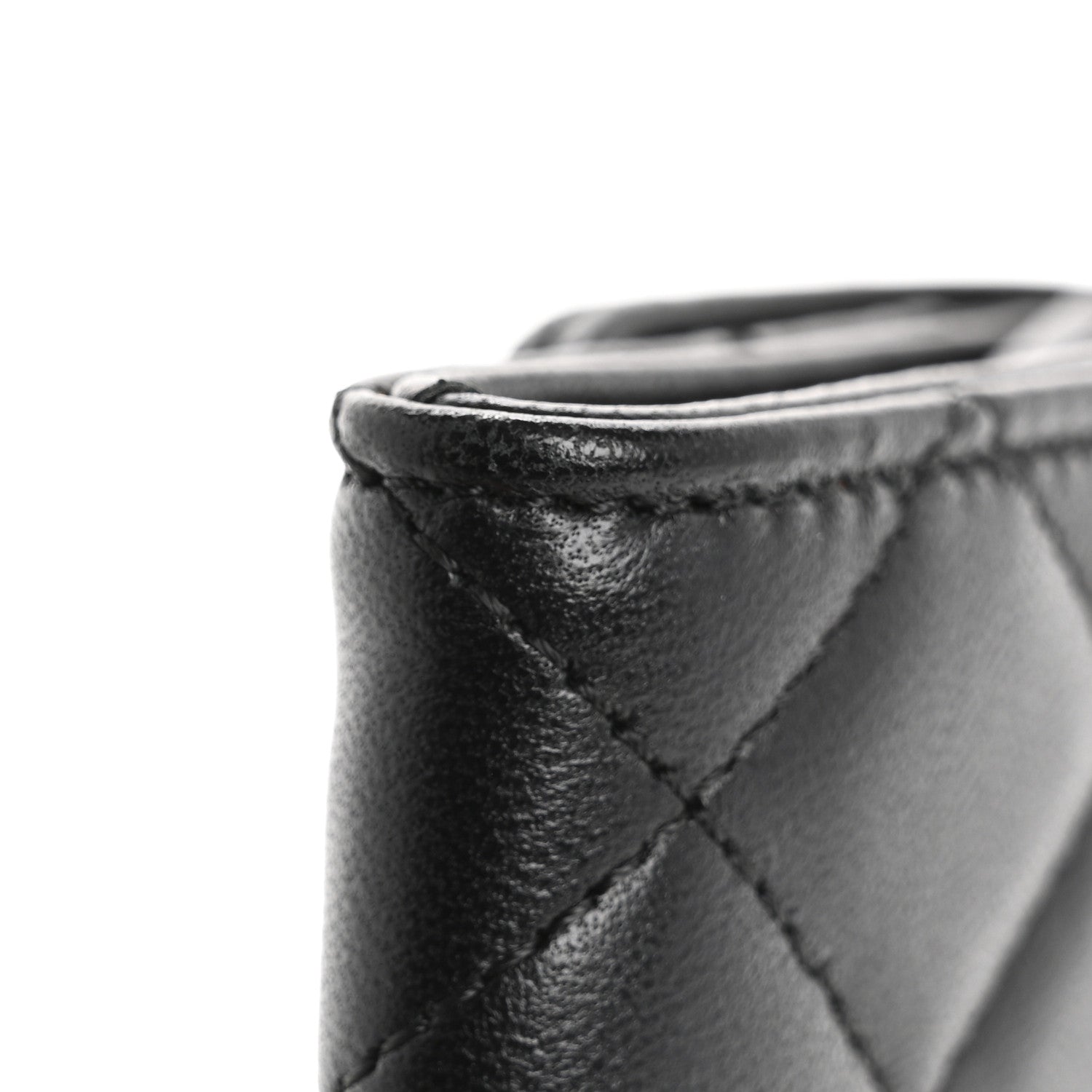 Chanel Lambskin Quilted Flap Card Holder Wallet Black 11 of 12