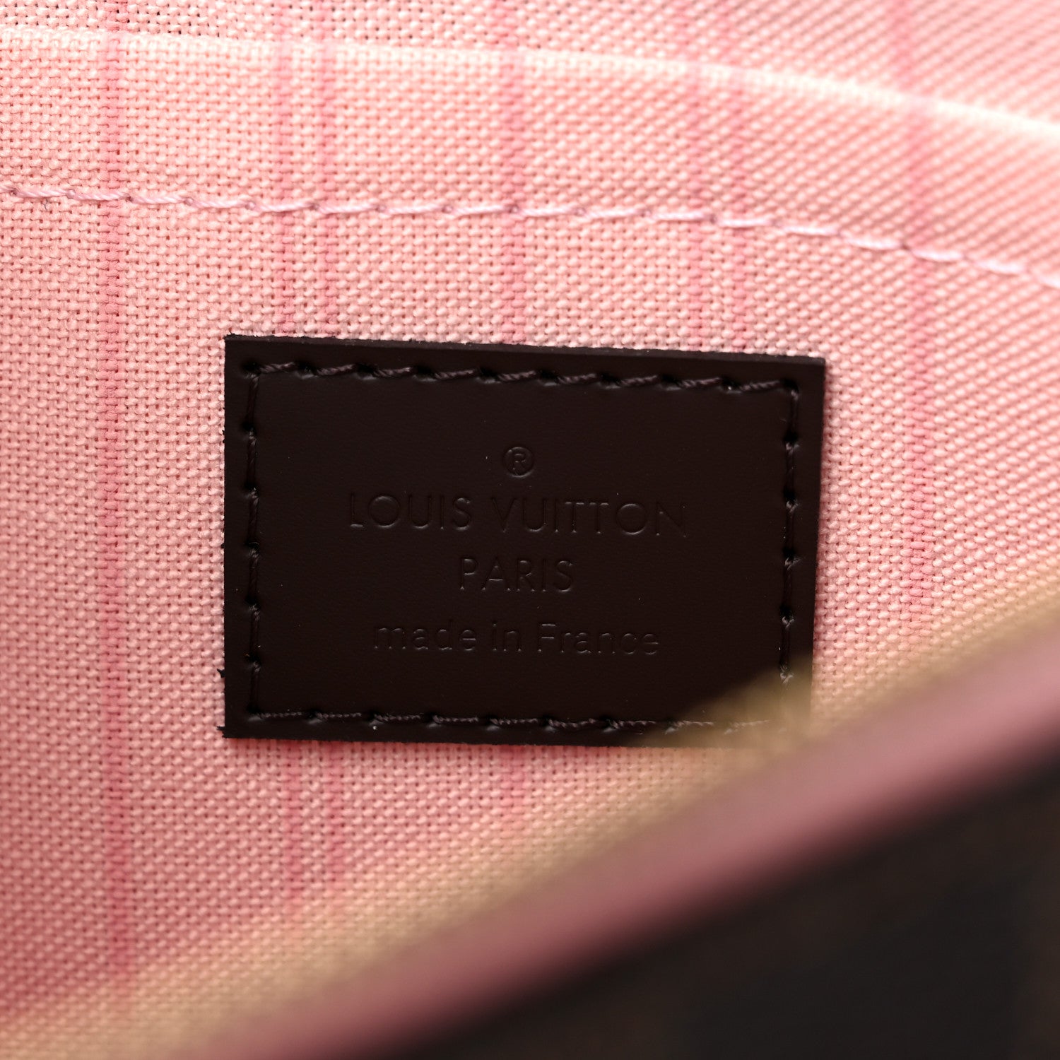 Louis Vuitton Damier Ebene Neverfull MM GM Pochette Rose Ballerine 7 of 7